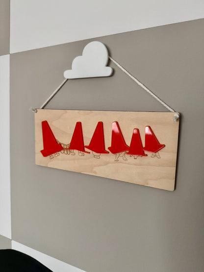 Traffic Cone Hanging Pennant