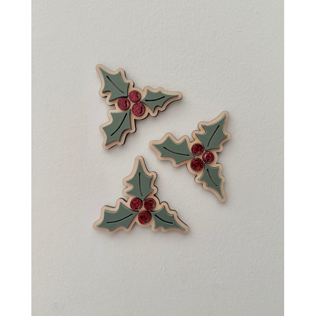 Holly & Berries Wall Shapes (Set of 3)