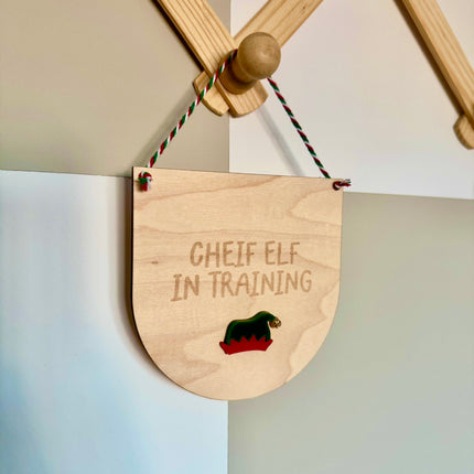 Chief Elf Mini Hanging Pennant