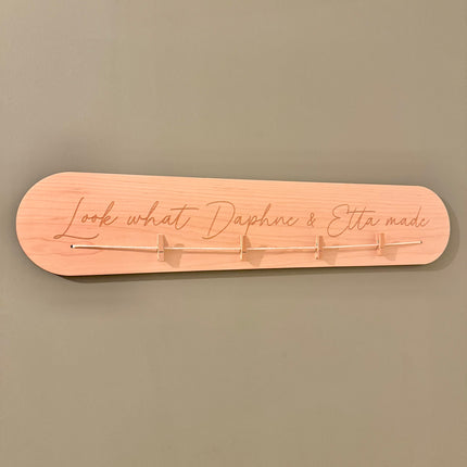 Personalised 'Look What I Made' Wall Plaque - Engraved Script Font