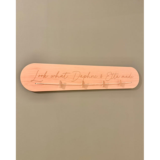 Personalised 'Look What I Made' Wall Plaque - Engraved Script Font