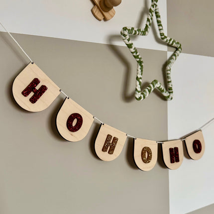 Glitter Ho Ho Ho Bunting