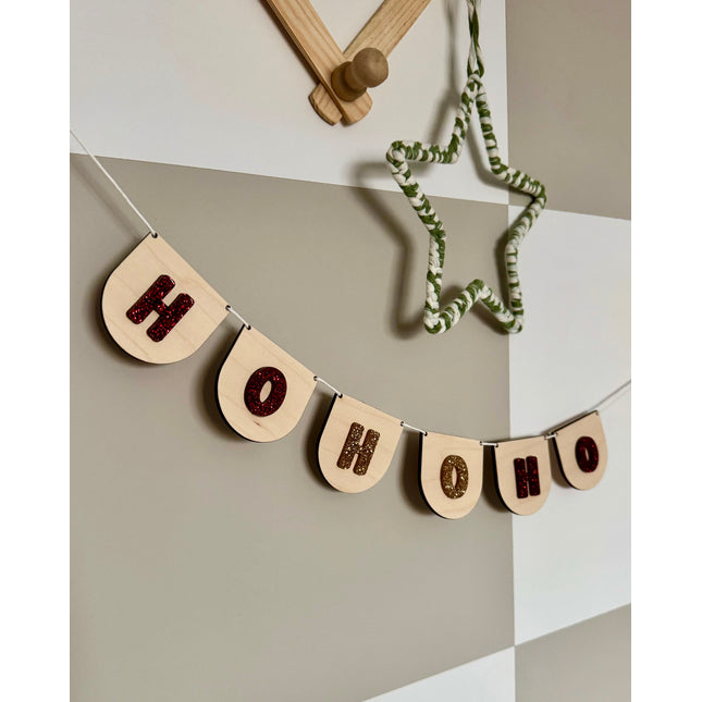 Glitter Ho Ho Ho Bunting