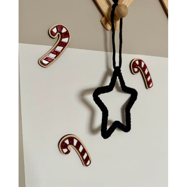 Glitter Candy Cane Wall Shapes (Set of 3)
