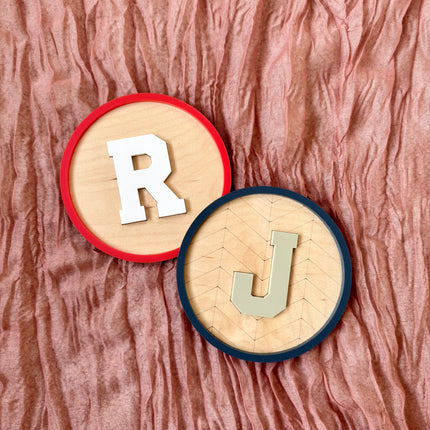 Round Varsity Letter Plaque