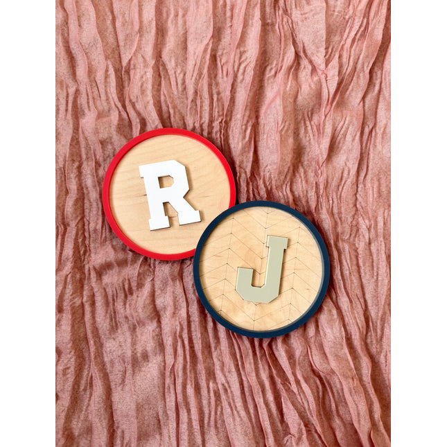 Round Varsity Letter Plaque
