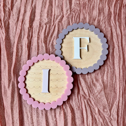 Scallop Initial Plaque