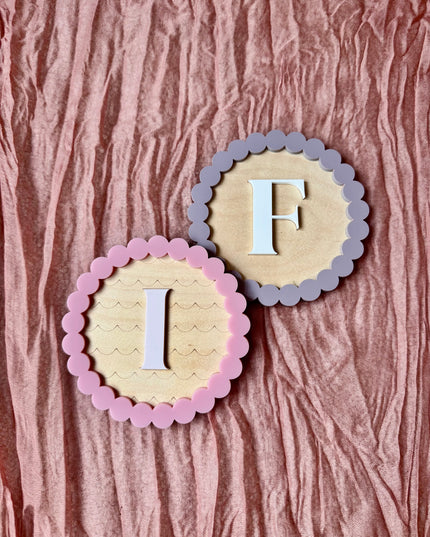 Scallop Initial Plaque