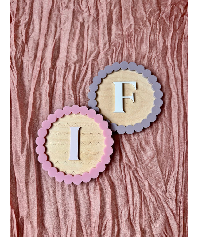 Scallop Initial Plaque