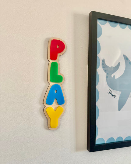 Custom Bubble Word Vertical Wall Plaque