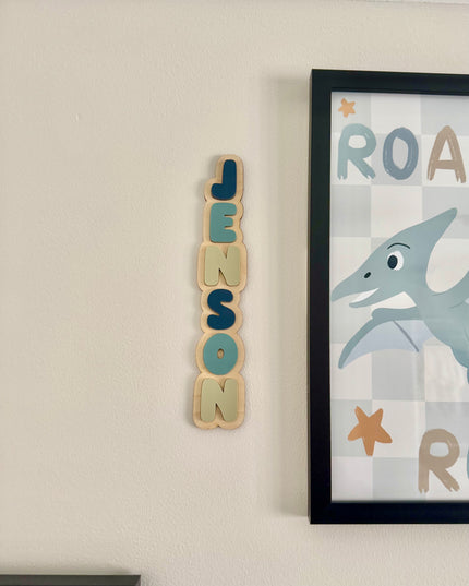 Custom Bubble Word Vertical Wall Plaque