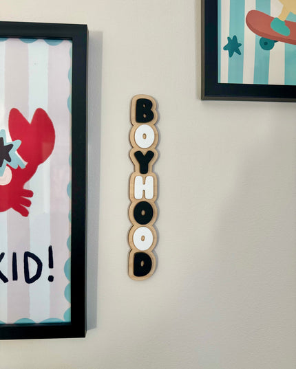 Custom Bubble Word Vertical Wall Plaque