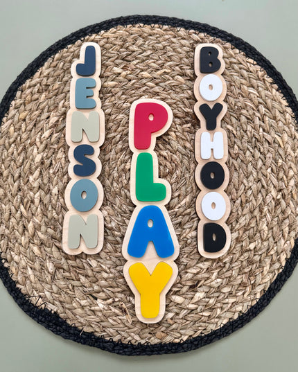 Custom Bubble Word Vertical Wall Plaque