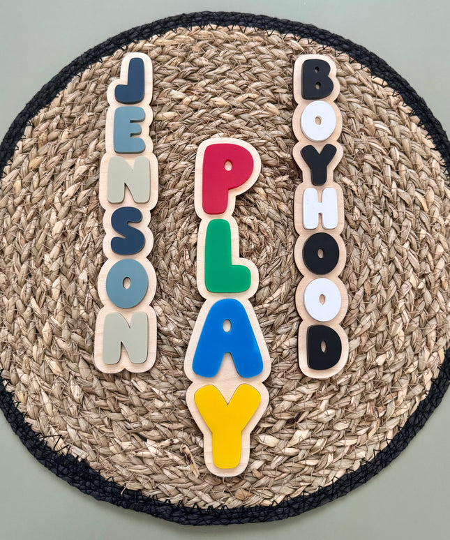 Custom Bubble Word Vertical Wall Plaque
