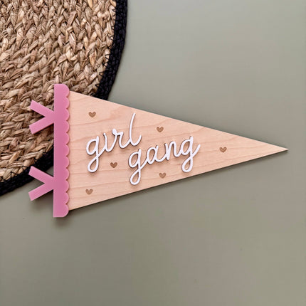 Girl Gang Pennant Flag