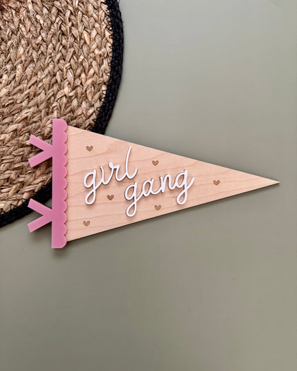Girl Gang Pennant Flag