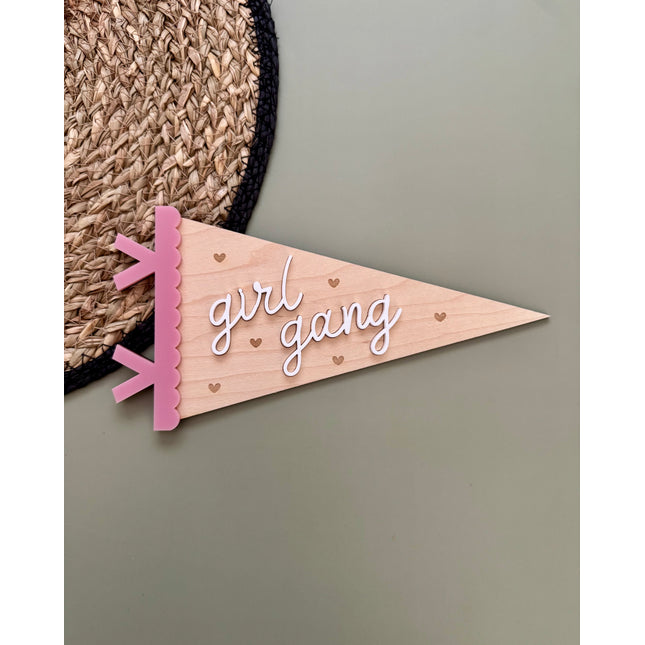 Girl Gang Pennant Flag