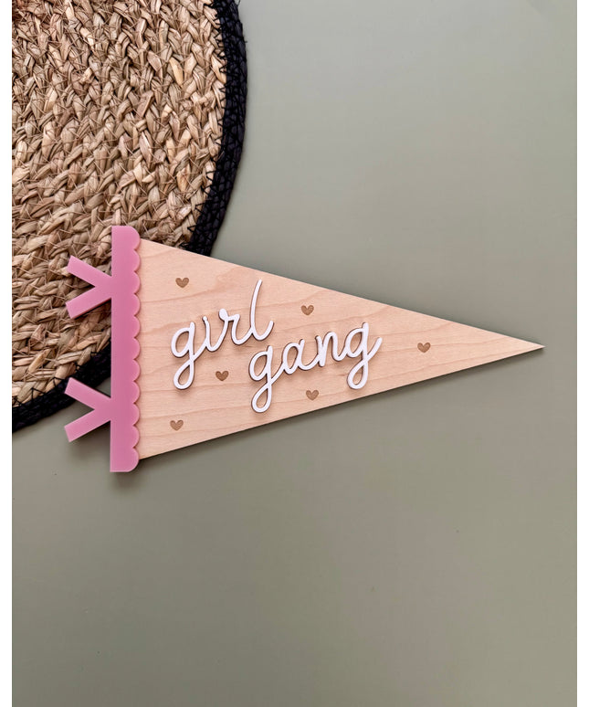 Girl Gang Pennant Flag