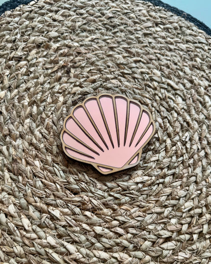 Rose Gold Mirror Shell Wall Shape