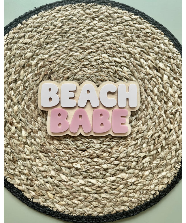 Beach Babe Wall Word Custom Colour