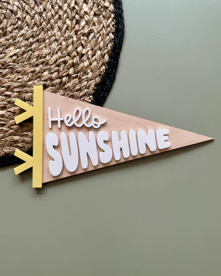 Hello Sunshine Pennant Flag