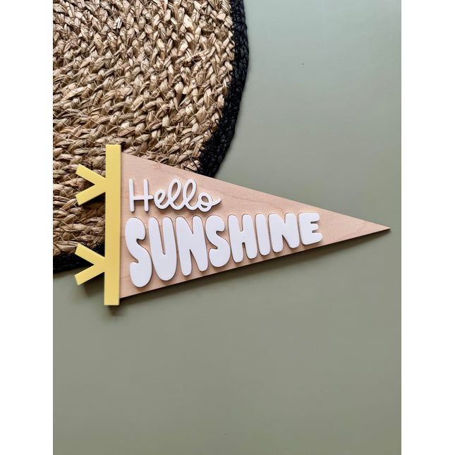 Hello Sunshine Pennant Flag