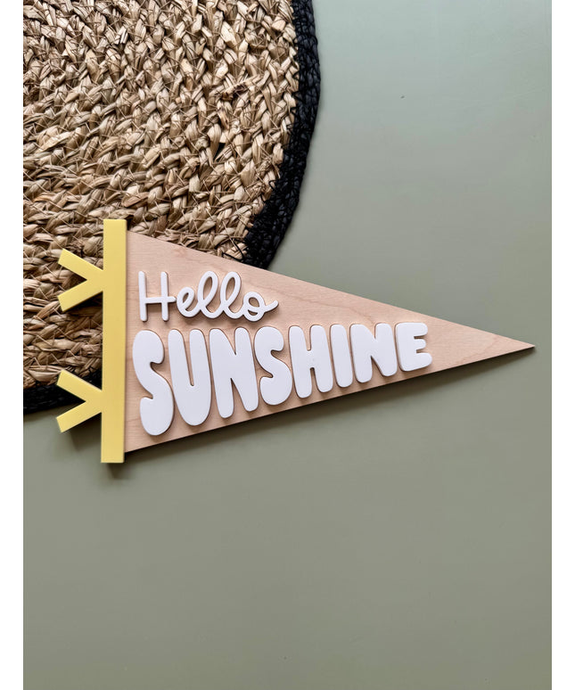 Hello Sunshine Pennant Flag