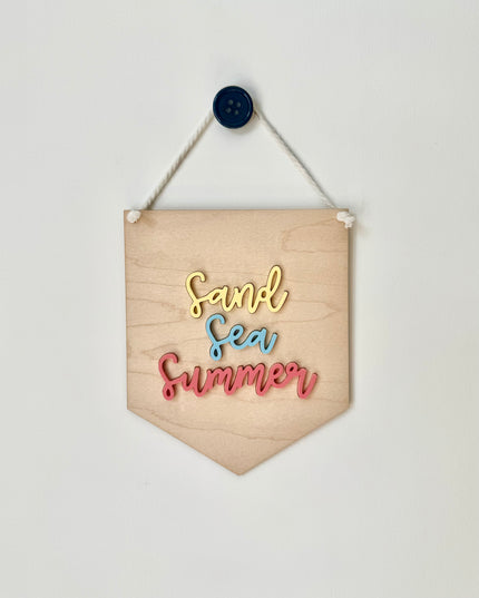 Sand, Sea, Summer Hanging Pennant
