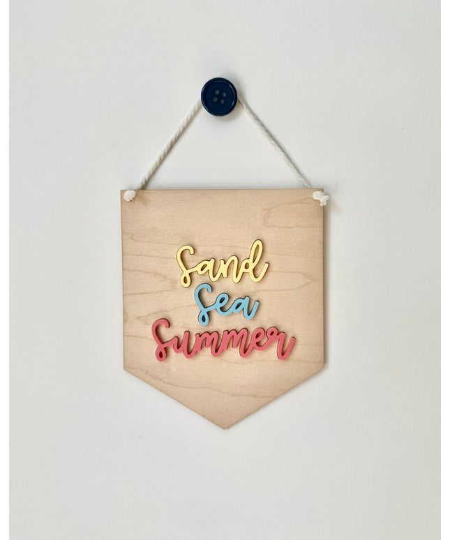 Sand, Sea, Summer Hanging Pennant