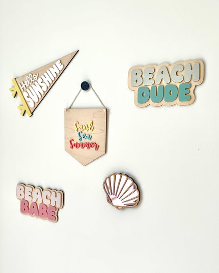 Beach Babe Wall Word Custom Colour