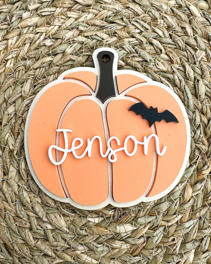 Personalised Pumpkin Halloween Tag