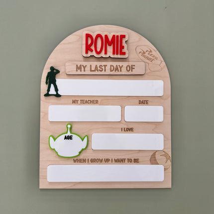 Toy Story Personalised First Day/Last Day School Board