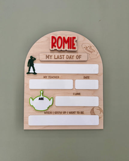 Toy Story Personalised First Day/Last Day School Board