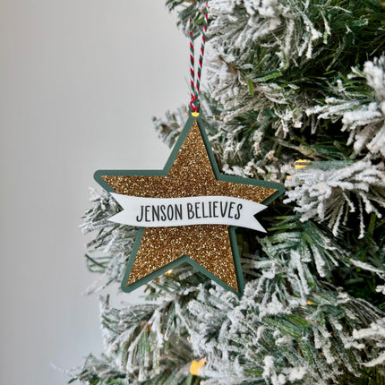 Personalised Believe Star (Custom Colour)