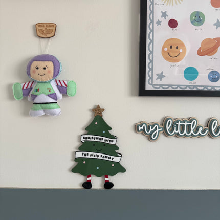 Personalised Family Christmas Tree Shelf Sitter
