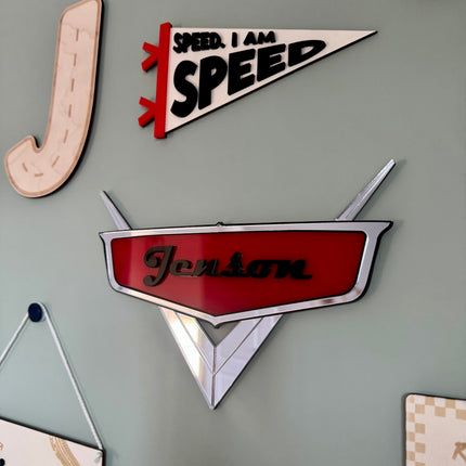Personalised Cars-Inspired Name Sign