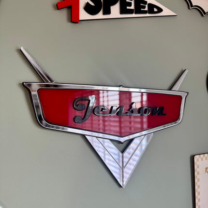 Personalised Cars-Inspired Name Sign