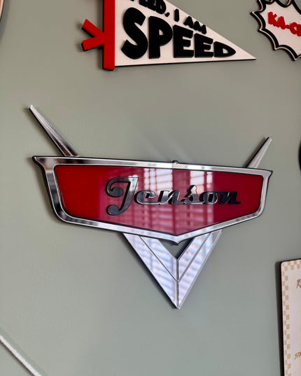 Personalised Cars-Inspired Name Sign