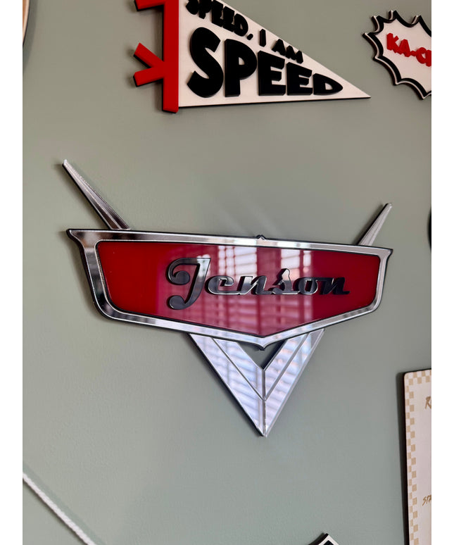 Personalised Cars-Inspired Name Sign