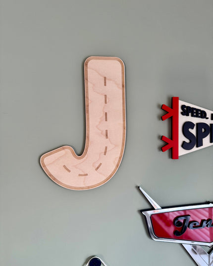 Personalised Road Initial Letter