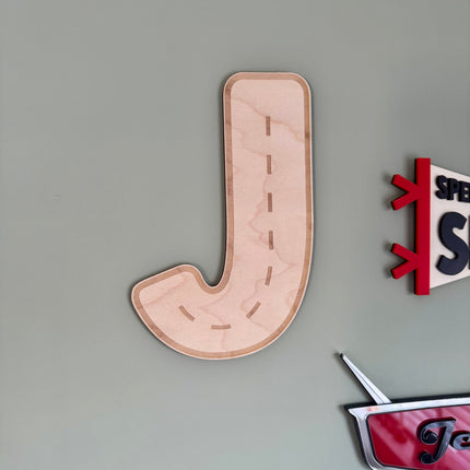 Personalised Road Initial Letter