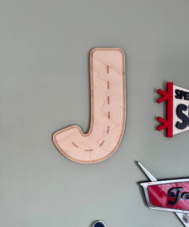 Personalised Road Initial Letter