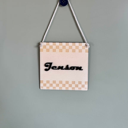 Personalised Mini Checkered Pennant