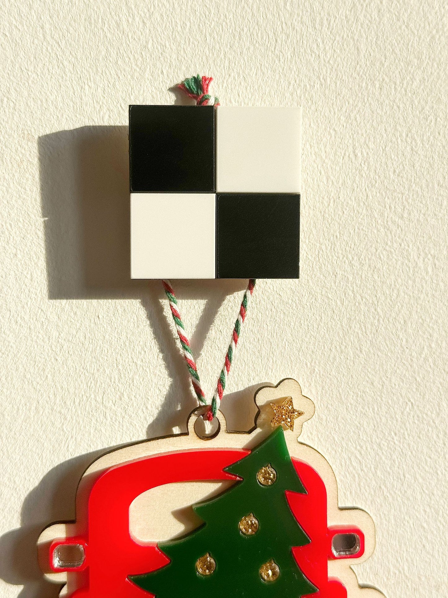 Checkerboard Acrylic Wall Hooks - Pick your own colours!