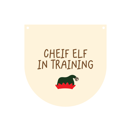 Chief Elf Mini Hanging Pennant