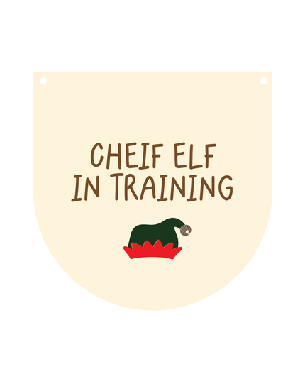 Chief Elf Mini Hanging Pennant