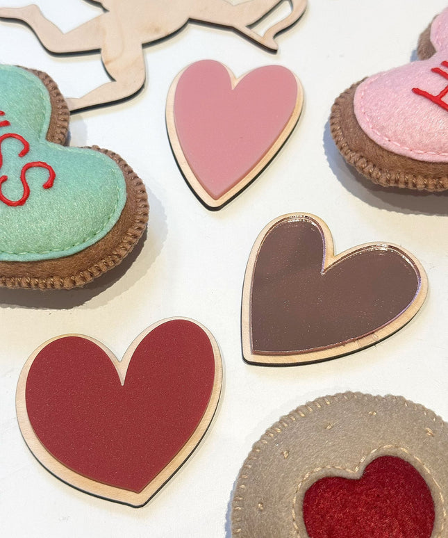 Set of 3 Heart Wall Shapes