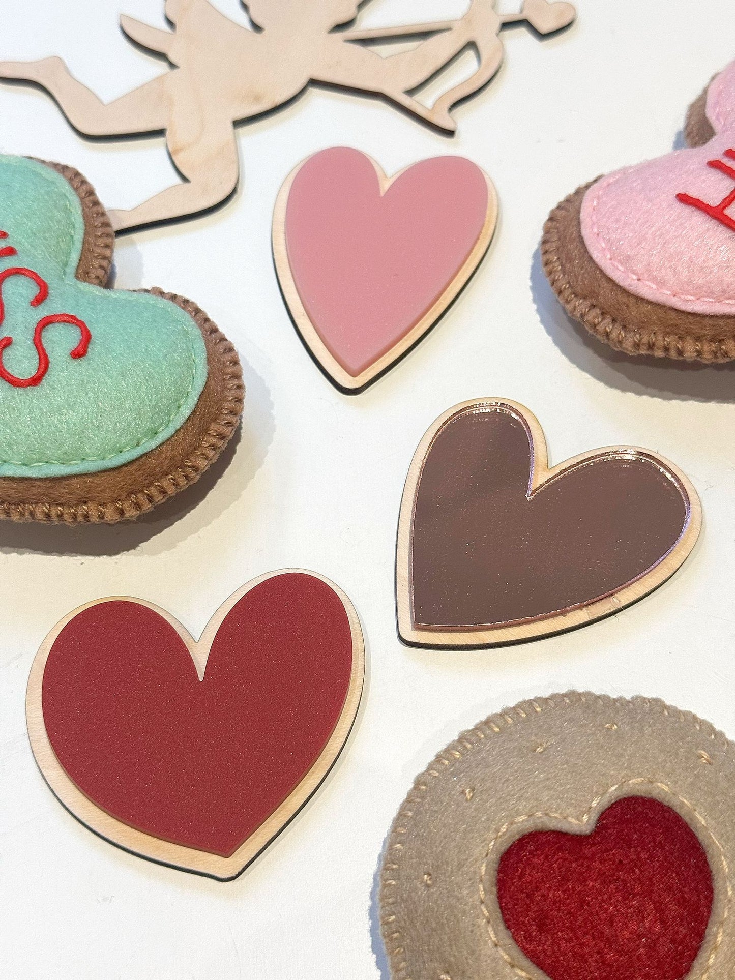 Set of 3 Heart Wall Shapes