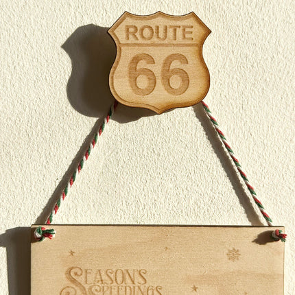 Route 66 Wooden Wall Hook