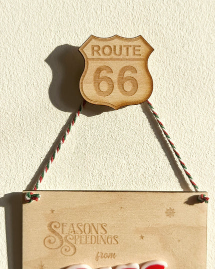 Route 66 Wooden Wall Hook
